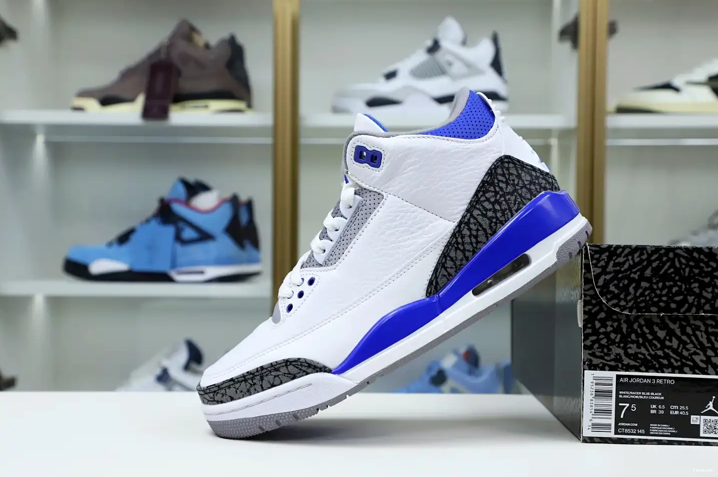 BLUE' AIR 3 RETRO JORDAN (CT8532-145) 'RACER 0706